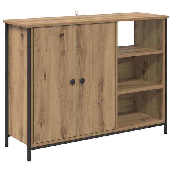 vidaXL Vitrina Roble artesanal 100 x 33 x 75 cm Madera contrachapada