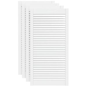 vidaXL Puerta de armario lamas 4 uds madera pino blanco 99,3x49,4 cm