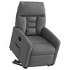 vidaXL Sill&oacute;n reclinable elevable de tela gris oscuro