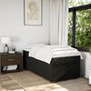 vidaXL Cama box spring con colch&oacute;n tela negro 80x200 cm