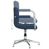 vidaXL Silla de oficina giratoria de tela azul