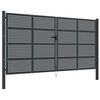 vidaXL Puerta de jard&iacute;n Antracita 400x175 cm Acero