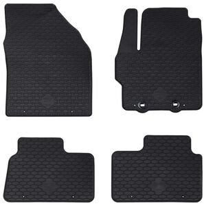 vidaXL Alfombrilla de Coche 4 pcs Negro Goma