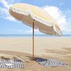 vidaXL Parasol de playa Amarillo y 205 x 205 x 210 cm