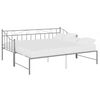 vidaXL Estructura sof&aacute; cama extra&iacute;ble sin colch&oacute;n metal gris 90x200 cm