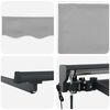 vidaXL Toldo Retr&aacute;ctil Gris Claro 300 x 250 cm Aluminio y Tela
