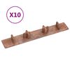 vidaXL Tapas de extremo de plataforma 10 unidades pl&aacute;stico marr&oacute;n