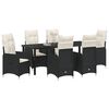 vidaXL Conjunto de Comedor de Jard&iacute;n 7 pcs Negro rat&aacute;n sint&eacute;tico
