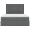 vidaXL Cama con almacenamiento y colch&oacute;n Gris oscuro 140 x 190 cm