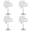 vidaXL Sillas de comedor giratorias 4 unidades cuero sint&eacute;tico blanco