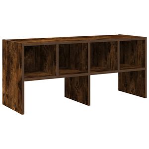vidaXL Zapatero apilable roble ahumado 89,5x30x40 cm