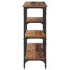 vidaXL Mesa Consola con estante Madera envejecida 80 x 29 x 75 cm