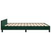 vidaXL Estructura cama sin colch&oacute;n terciopelo verde oscuro 140x190 cm
