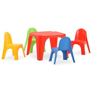 vidaXL Juego de mesa y sillas para ni&ntilde;os PP