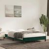 vidaXL Estructura cama sin colch&oacute;n terciopelo verde oscuro 120x200 cm