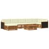 vidaXL Conjunto de sof&aacute;s de exterior 8 uds. Natural y Crema