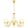 vidaXL L&aacute;mpara de ara&ntilde;a regulable E14 Metal Dorado &Oslash; 78 x 101 cm