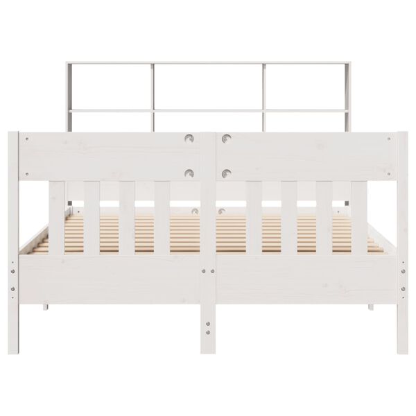 vidaXL Estructura de cama sin colch&oacute;n madera de pino blanca 120x200 cm