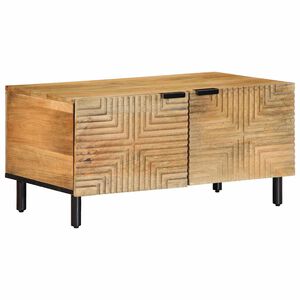 vidaXL Mesa de centro marr&oacute;n 80x50x40 cm madera maciza mango