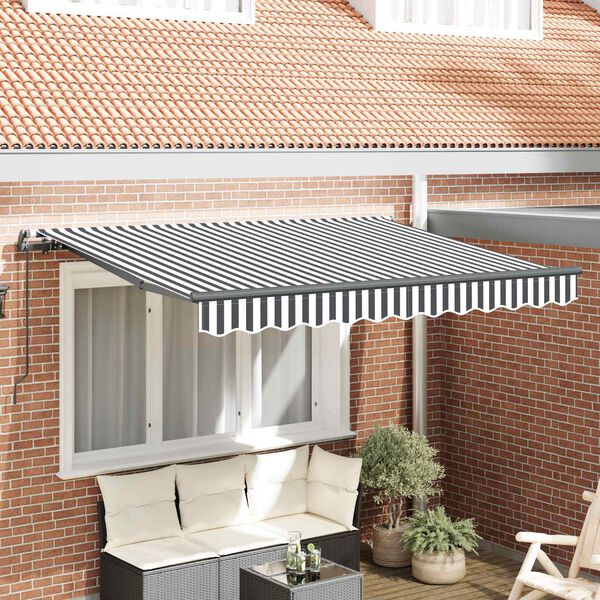 vidaXL Toldo Retr&aacute;ctil Manual Antracita 250 x 200 cm tela