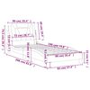 vidaXL Estructura de cama Viana sin colch&oacute;n cuero sint&eacute;tico gris 90x190 cm