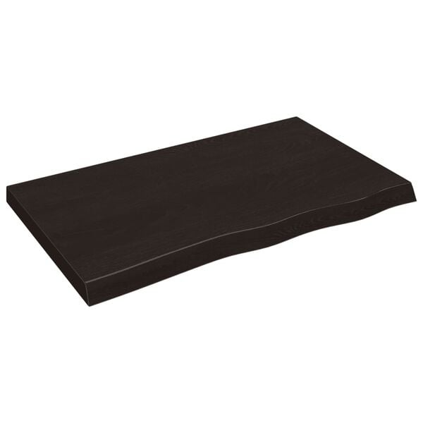 vidaXL Estante pared madera roble tratada marrón oscuro 100x60x(2-6)cm