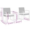 vidaXL Set comedor de jardín 3 pzas con cojines PP aspecto ratán negro