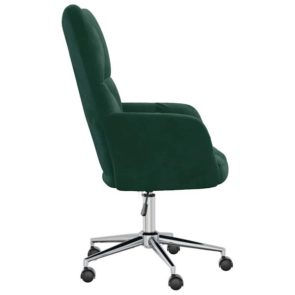 vidaXL Silla de relajaci&oacute;n de terciopelo verde oscuro