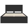 vidaXL Estructura de cama Negro 140 x 200 cm Madera de pino macizo