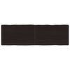 vidaXL Tablero mesa madera tratada borde vivo marr&oacute;n 160x50x(2-6) cm