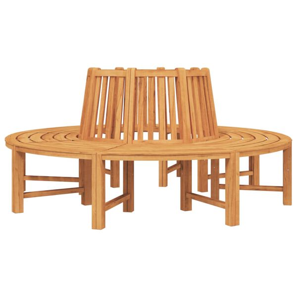 vidaXL Bancos de &aacute;rbol semicirculares 2 uds madera maciza teca &Oslash;201 cm