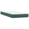 vidaXL Cama box spring con colch&oacute;n y LED terciopelo verde oscuro 200x210 cm