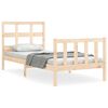 vidaXL Estructura de cama sin colch&oacute;n madera maciza de pino 90x200 cm