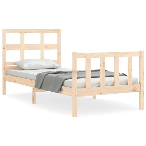vidaXL Estructura de cama sin colch&oacute;n madera maciza de pino 90x200 cm