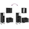 vidaXL Set de muebles de baño 3 piezas madera contrachapada negro