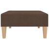 vidaXL Sofá cama de 2 plazas con reposapiés tela marrón