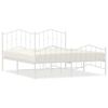 vidaXL Estructura cama sin colch&oacute;n con estribo metal blanco 160x200 cm