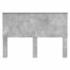 vidaXL Cabecero con cabecera Gris Concreto 140 cm Madera contrachapada