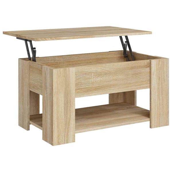 vidaXL Mesa de centro madera de ingenier&iacute;a roble Sonoma 79x49x41 cm