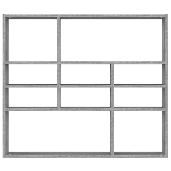 vidaXL Estanter&iacute;a de pared madera ingenier&iacute;a gris Sonoma 90x16x78 cm