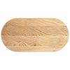vidaXL Tablero de mesa ovalado madera maciza de roble 100x50x2 cm