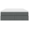 vidaXL Cama con almacenamiento y colch&oacute;n Gris oscuro 140 x 200 cm