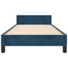 vidaXL Estructura de cama sin colch&oacute;n terciopelo azul oscuro 90x190 cm
