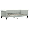 vidaXL Sof&aacute; cama de tela gris claro 100x190 cm