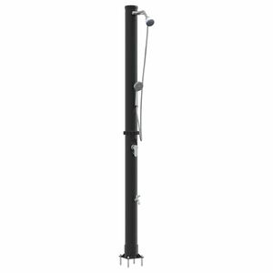 vidaXL Ducha Solar al Aire Libre 20 l PVC y Aluminio Negro