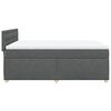 vidaXL Cama box spring con colch&oacute;n tela gris oscuro 140x190 cm