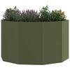 vidaXL Jardinera Verde Oliva 90 x 90 x 50 cm Acero