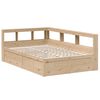 vidaXL Cama con estanter&iacute;a sin colch&oacute;n madera maciza de pino 140x190cm