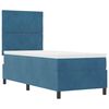 vidaXL Cama tipo Box Spring con colch&oacute;n Azul Oscuro 80 x 200 cm tela