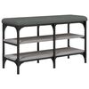 vidaXL Banco zapatero madera de ingenier&iacute;a gris Sonoma 82x32x47 cm